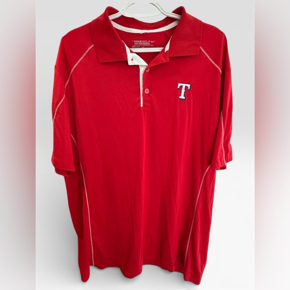 Nike Golf Tour Performance Dri-Fit Texas Rangers MLB Embroidered Logo